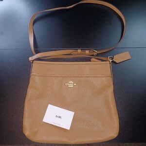 COACH TAN crossbody purse 11W x 9.5H